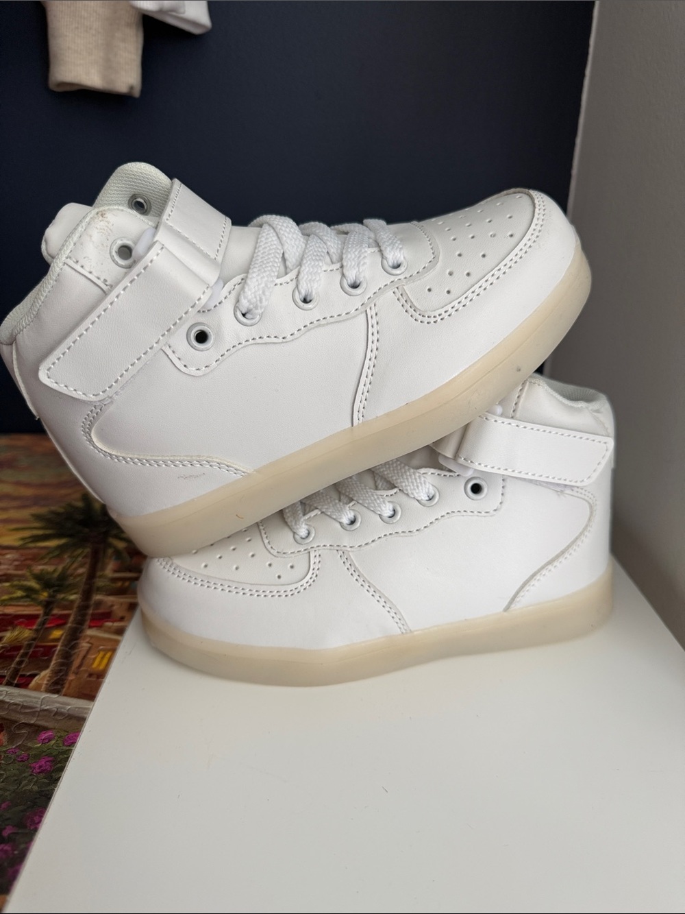 NWOT White Athletic Sneakers with Visible Interior Brand Tag